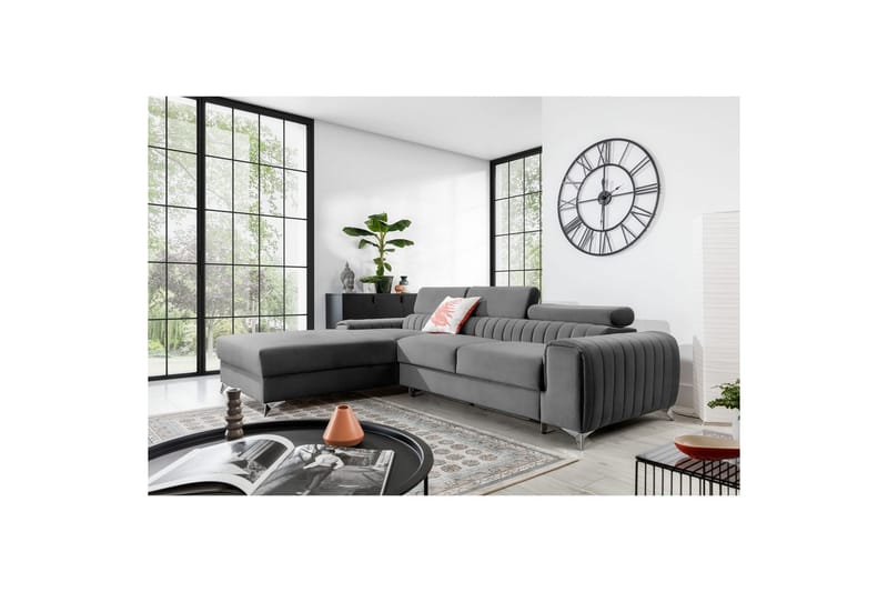 Sectional Eltap Grayson 278x205x92 cm - Nube 3, Lysegrå, Venstre - Møbler - Sofaer - Sovesofaer