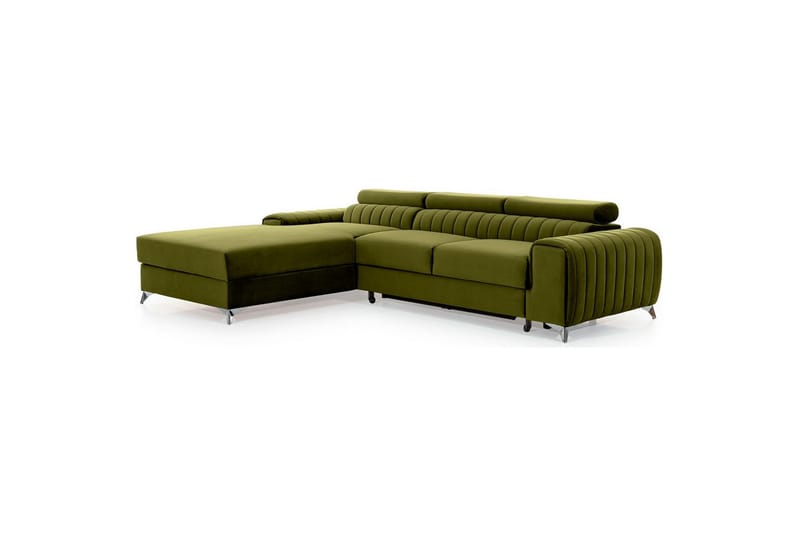 Sectional Eltap Grayson 278x205x92 cm - Nube 33, Grøn, Venstre - Møbler - Sofaer - Sovesofaer
