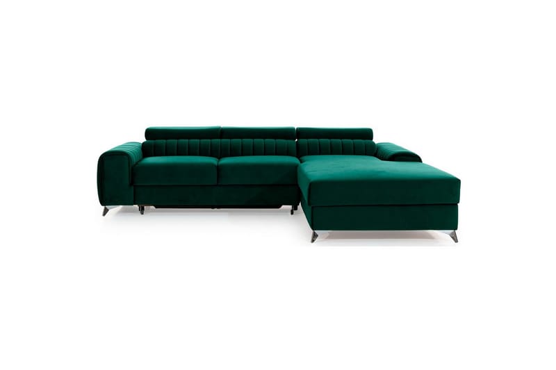 Sectional Eltap Grayson 278x205x92 cm - Nube 35, Grøn, Højre - Møbler - Sofaer - Sovesofaer