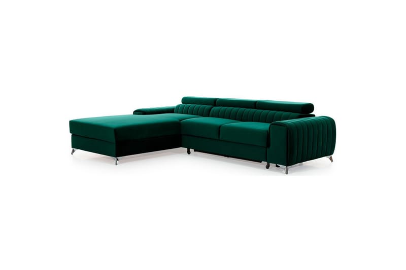 Sectional Eltap Grayson 278x205x92 cm - Nube 35, Grøn, Venstre - Møbler - Sofaer - Sovesofaer