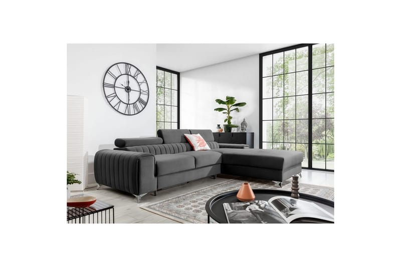 Sectional Eltap Grayson 278x205x92 cm - Nube 4, Lysegrå, Højre - Møbler - Sofaer - Sovesofaer