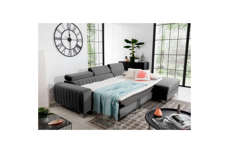 Sectional Eltap Grayson 278x205x92 cm - Nube 4, Lysegrå, Højre - Møbler - Sofaer - Sovesofaer