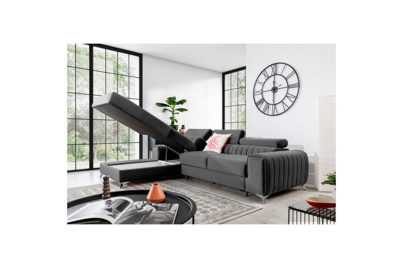 Sectional Eltap Grayson 278x205x92 cm - Nube 4, Lysegrå, Venstre - Møbler - Sofaer - Sovesofaer