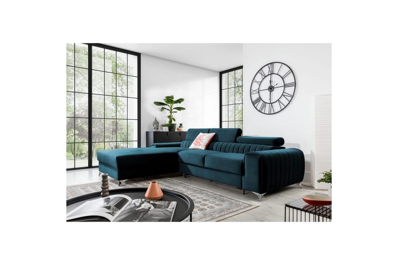 Sectional Eltap Grayson 278x205x92 cm - Nube 40, Blå, Venstre - Møbler - Sofaer - Sovesofaer