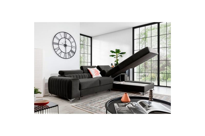 Sectional Eltap Grayson 278x205x92 cm - Nube 5, Grå, Højre - Møbler - Sofaer - Sovesofaer