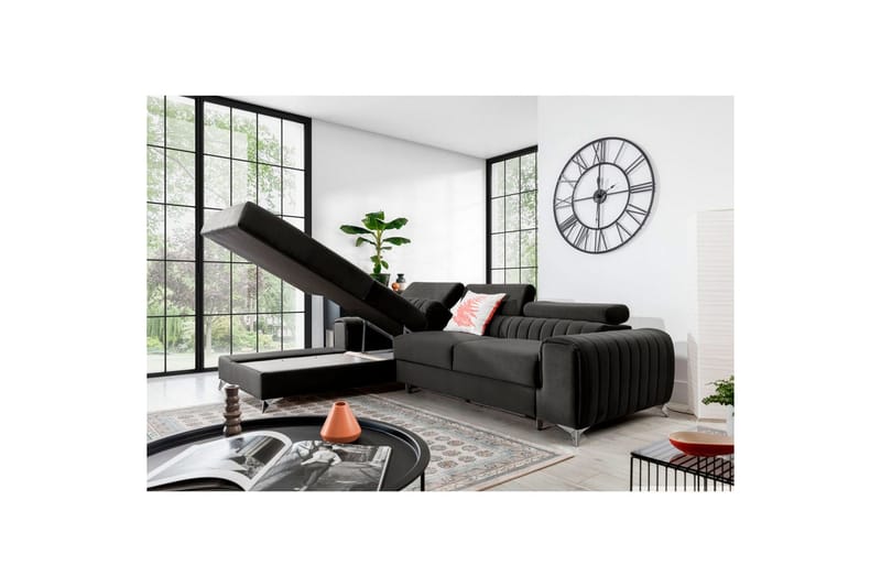 Sectional Eltap Grayson 278x205x92 cm - Nube 5, Grå, Venstre - Møbler - Sofaer - Sovesofaer
