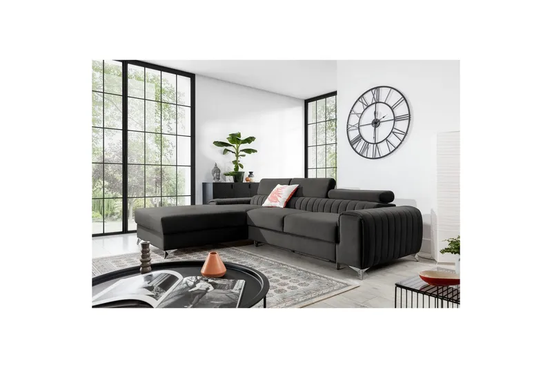 Sectional Eltap Grayson 278x205x92 cm - Nube 5, Grå, Venstre - Møbler - Sofaer - Sovesofaer
