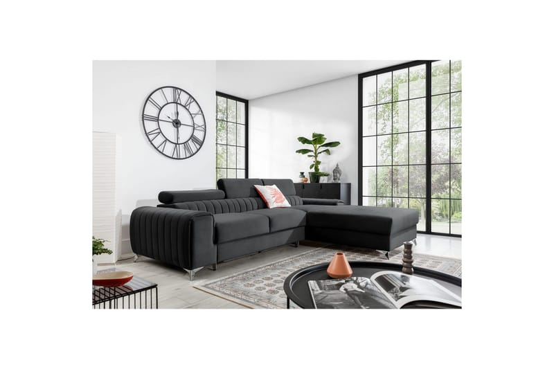 Sectional Eltap Grayson 278x205x92 cm - Nube 6, Mørkegrå, Højre - Møbler - Sofaer - Sovesofaer