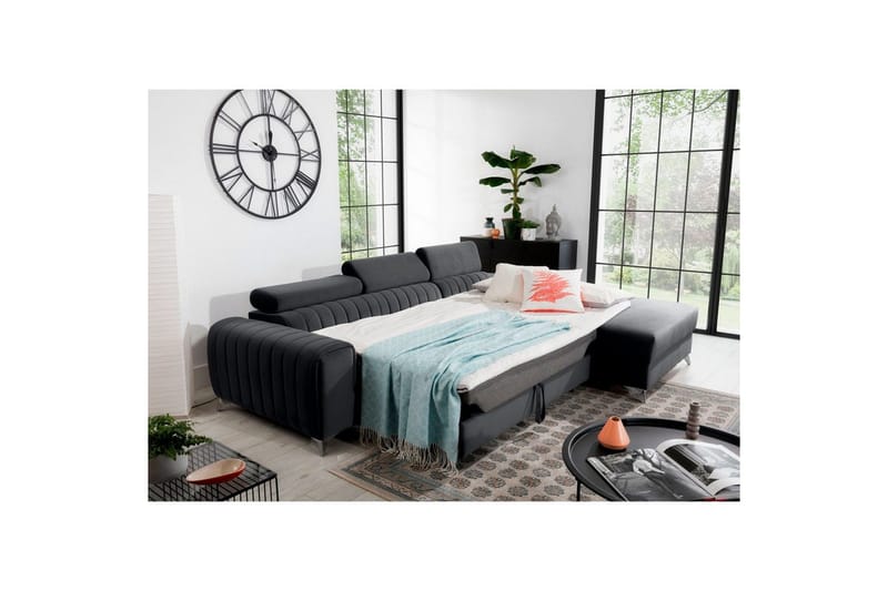 Sectional Eltap Grayson 278x205x92 cm - Nube 6, Mørkegrå, Højre - Møbler - Sofaer - Sovesofaer