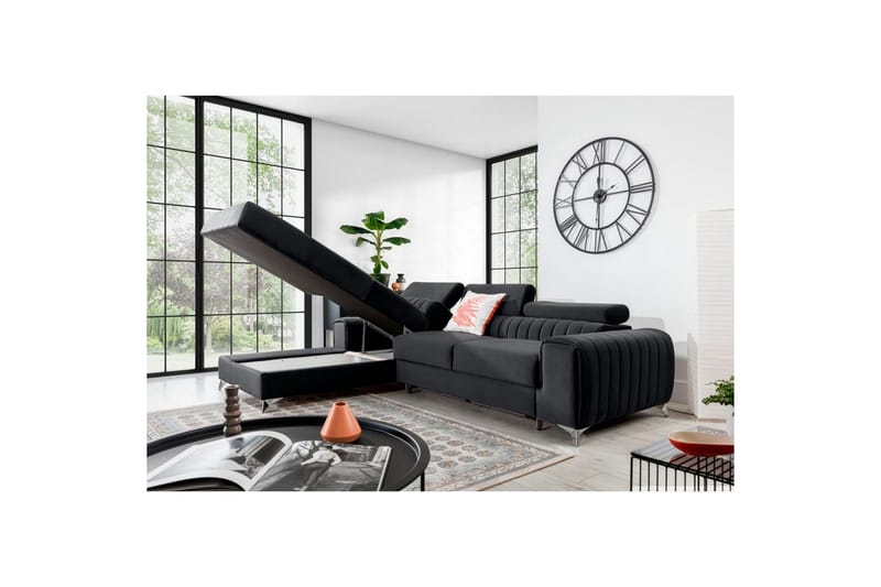 Sectional Eltap Grayson 278x205x92 cm - Nube 6, Mørkegrå, Venstre - Møbler - Sofaer - Sovesofaer