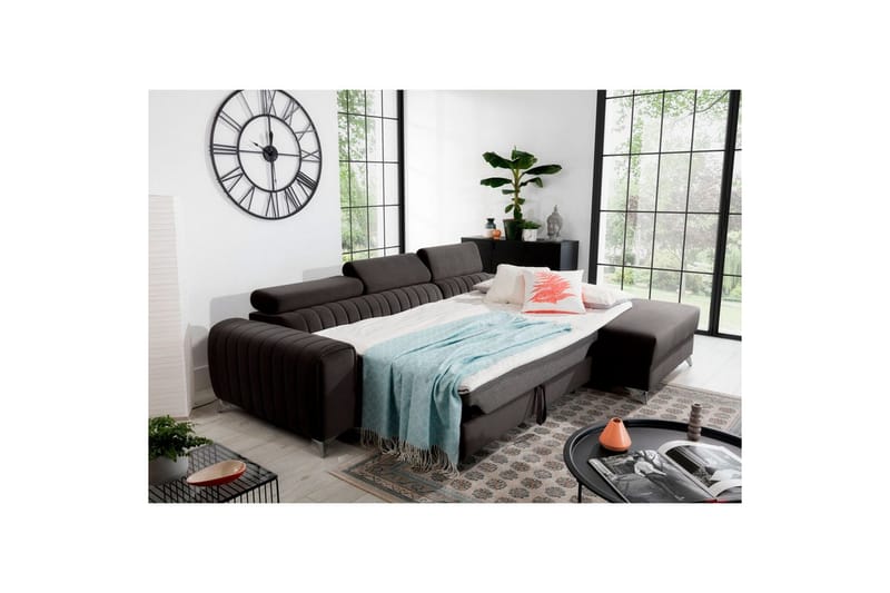 Sectional Eltap Grayson 278x205x92 cm - Riviera 97, Grå, Højre - Møbler - Sofaer - Sovesofaer
