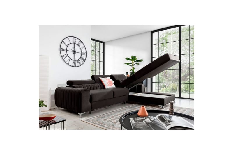 Sectional Eltap Grayson 278x205x92 cm - Riviera 97, Grå, Højre - Møbler - Sofaer - Sovesofaer
