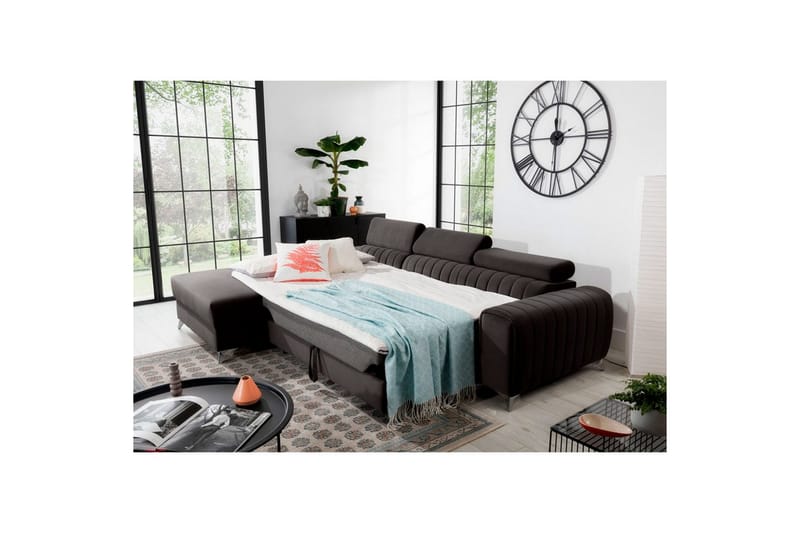 Sectional Eltap Grayson 278x205x92 cm - Riviera 97, Grå, Venstre - Møbler - Sofaer - Sovesofaer