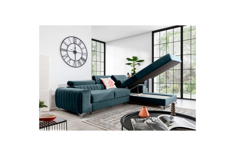 Sectional Eltap Grayson 278x205x92 cm - Velvetmat 100, Højre - Møbler - Sofaer - Sovesofaer