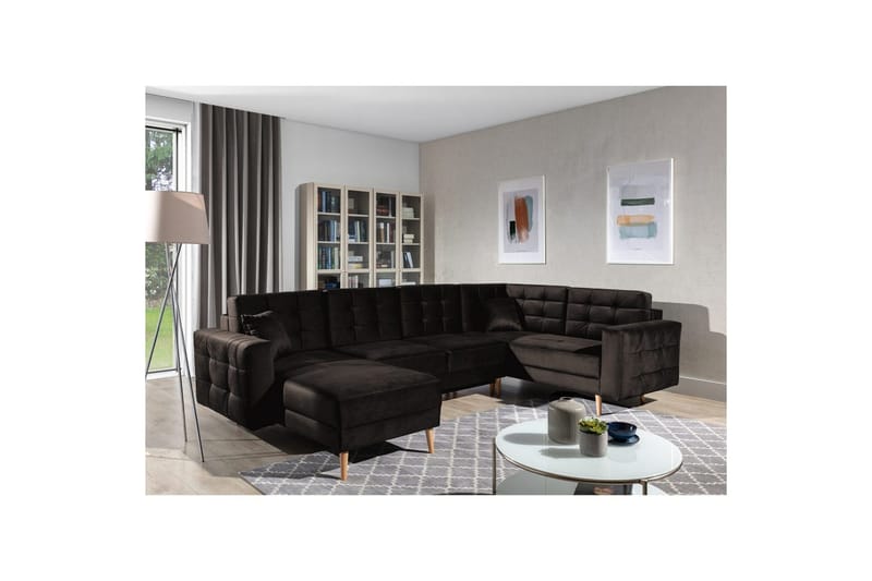 Sektionssofa Eltap Asgard U 326x202x93 cm - Monolit 29, Brun - Møbler - Sofaer - Sovesofaer