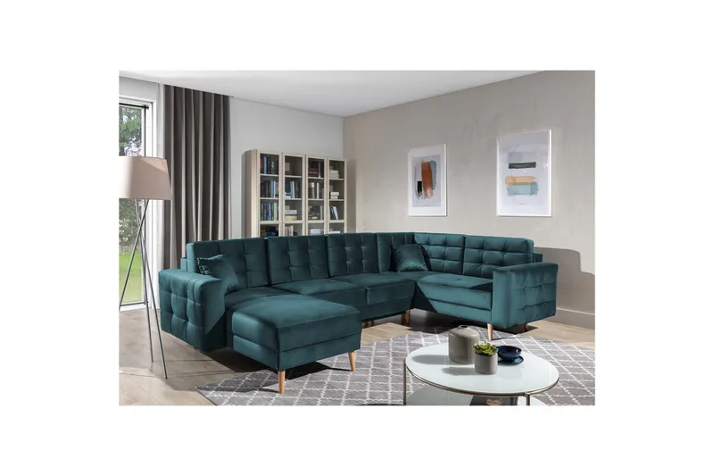 Sektionssofa Eltap Asgard U 326x202x93 cm - Monolit 76, Blå - Møbler - Sofaer - Sovesofaer