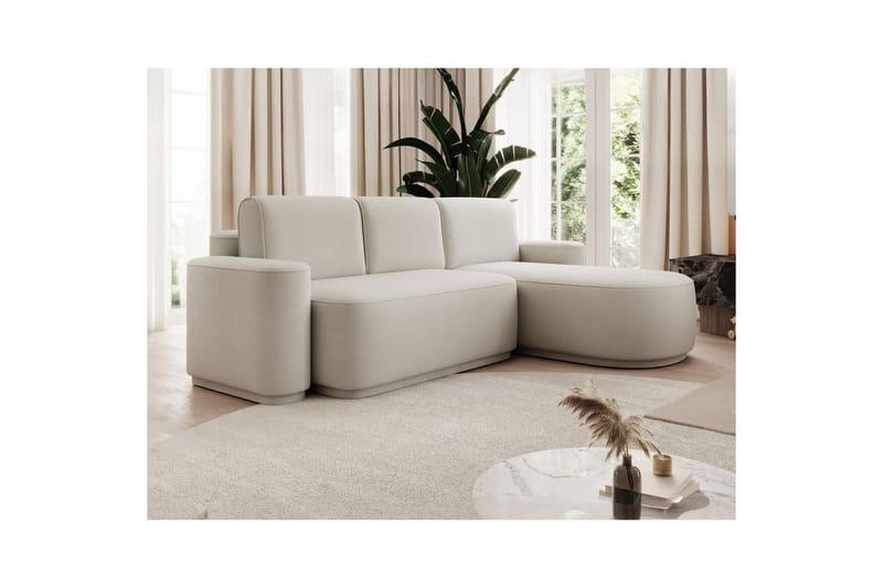 Sektionssofa Eltap Aurumm 285x92x180 cm - Amore 01, Hvid, Højre - Møbler - Sofaer - Sovesofaer