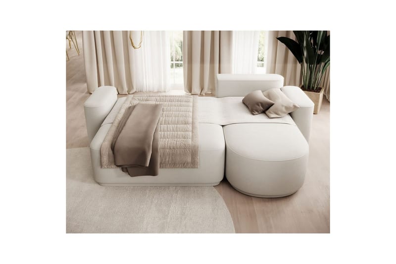 Sektionssofa Eltap Aurumm 285x92x180 cm - Amore 01, Hvid, Højre - Møbler - Sofaer - Sovesofaer