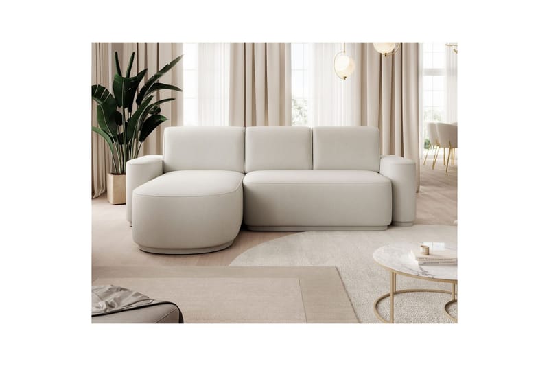 Sektionssofa Eltap Aurumm 285x92x180 cm - Amore 01, Hvid, Venstre - Møbler - Sofaer - Sovesofaer