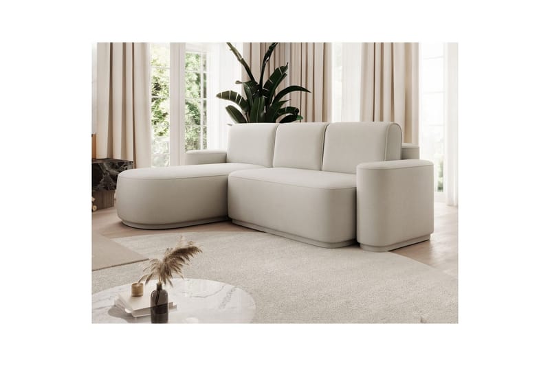 Sektionssofa Eltap Aurumm 285x92x180 cm - Amore 01, Hvid, Venstre - Møbler - Sofaer - Sovesofaer