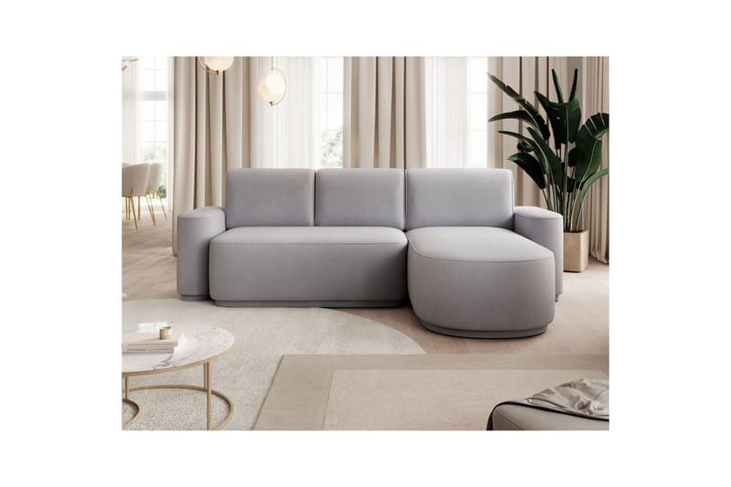 Sektionssofa Eltap Aurumm 285x92x180 cm - Amore 03, Lysegrå, Højre - Møbler - Sofaer - Sovesofaer