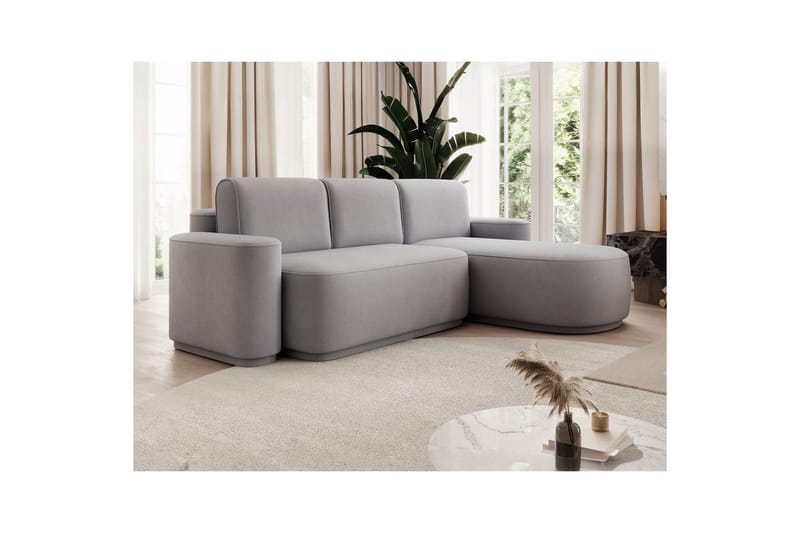 Sektionssofa Eltap Aurumm 285x92x180 cm - Amore 03, Lysegrå, Højre - Møbler - Sofaer - Sovesofaer