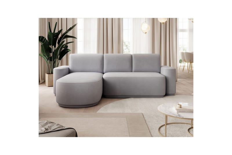 Sektionssofa Eltap Aurumm 285x92x180 cm - Amore 03, Lysegrå, Venstre - Møbler - Sofaer - Sovesofaer