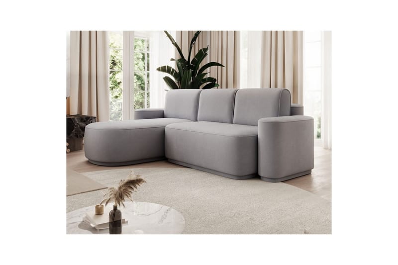 Sektionssofa Eltap Aurumm 285x92x180 cm - Amore 03, Lysegrå, Venstre - Møbler - Sofaer - Sovesofaer