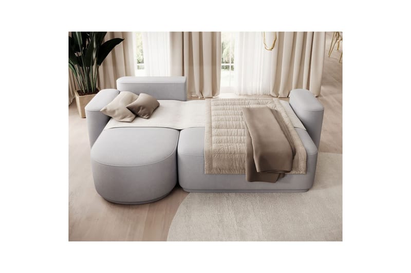 Sektionssofa Eltap Aurumm 285x92x180 cm - Amore 03, Lysegrå, Venstre - Møbler - Sofaer - Sovesofaer