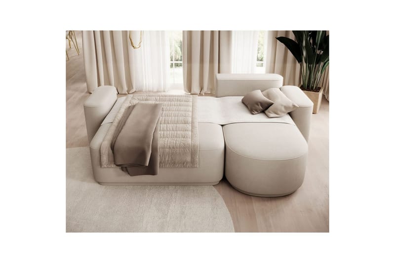 Sektionssofa Eltap Aurumm 285x92x180 cm - Amore 18, Beige, Højre - Møbler - Sofaer - Sovesofaer