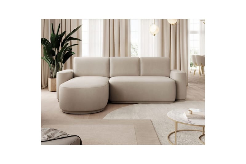 Sektionssofa Eltap Aurumm 285x92x180 cm - Amore 18, Beige, Venstre - Møbler - Sofaer - Sovesofaer