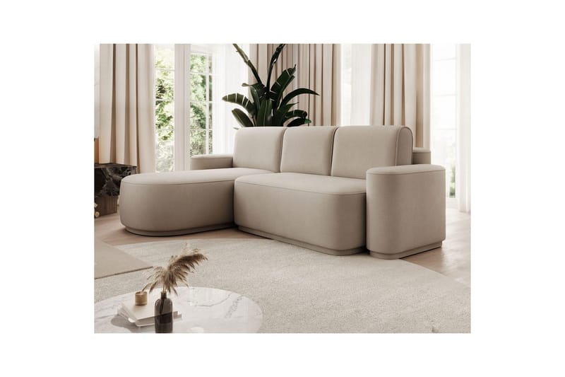 Sektionssofa Eltap Aurumm 285x92x180 cm - Amore 18, Beige, Venstre - Møbler - Sofaer - Sovesofaer