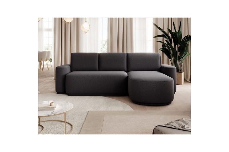 Sektionssofa Eltap Aurumm 285x92x180 cm - Enjoy 05, Mørkegrå, Højre - Møbler - Sofaer - Sovesofaer