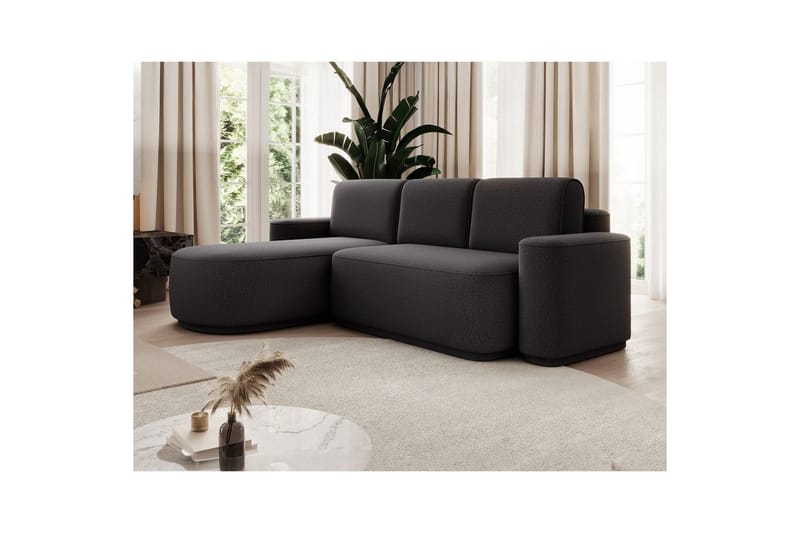 Sektionssofa Eltap Aurumm 285x92x180 cm - Enjoy 05, Mørkegrå, Venstre - Møbler - Sofaer - Sovesofaer