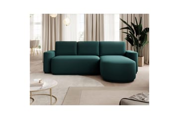 Sektionssofa Eltap Aurumm 285x92x180 cm - Enjoy 35, Grøn, Højre - Møbler - Sofaer - Sovesofaer