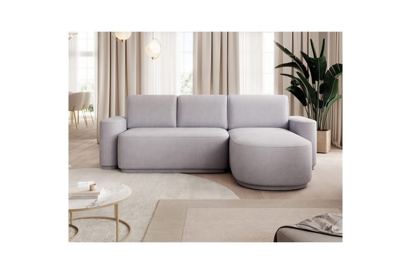 Sektionssofa Eltap Aurumm 285x92x180 cm - Touch 03, Lys Grå, Højre - Møbler - Sofaer - Sovesofaer