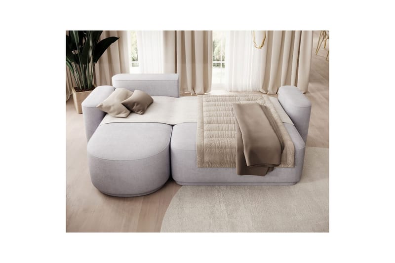Sektionssofa Eltap Aurumm 285x92x180 cm - Touch 03, Lys Grå, Venstre - Møbler - Sofaer - Sovesofaer