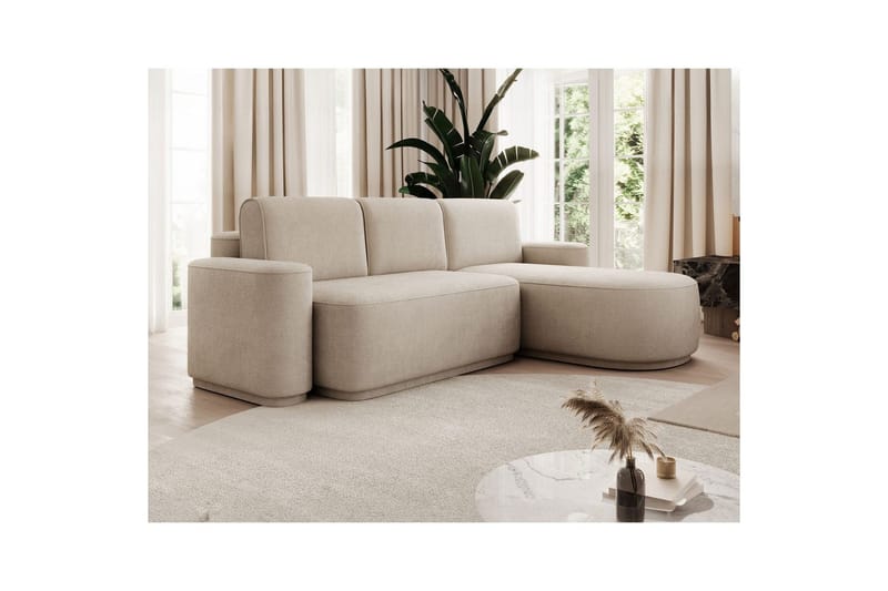 Sektionssofa Eltap Aurumm 285x92x180 cm - Touch 18, Beige, Højre - Møbler - Sofaer - Sovesofaer