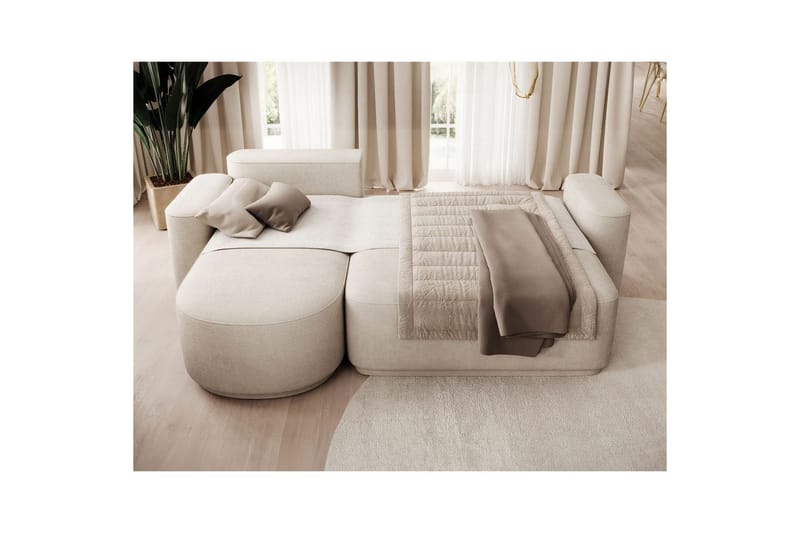 Sektionssofa Eltap Aurumm 285x92x180 cm - Touch 18, Beige, Venstre - Møbler - Sofaer - Sovesofaer