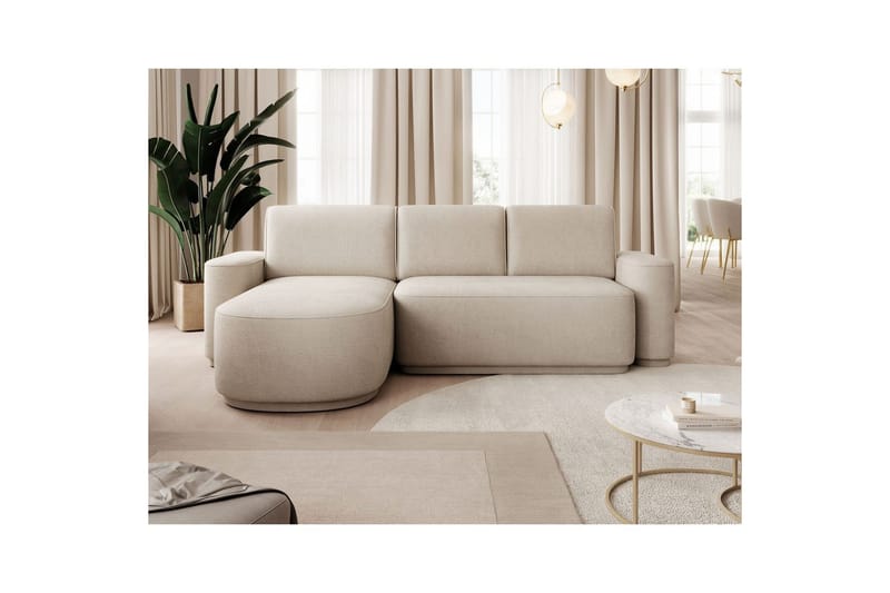 Sektionssofa Eltap Aurumm 285x92x180 cm - Touch 18, Beige, Venstre - Møbler - Sofaer - Sovesofaer