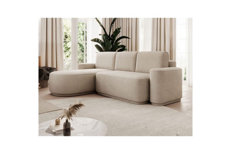 Sektionssofa Eltap Aurumm 285x92x180 cm - Touch 18, Beige, Venstre - Møbler - Sofaer - Sovesofaer
