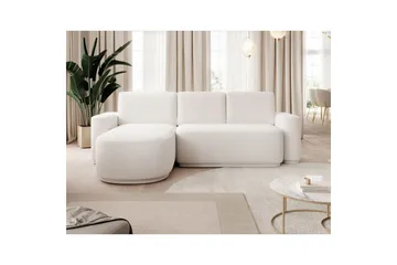 Sektionssofa Eltap Aurumm 285x92x180 cm - Paolli 01 Hvid, Venstre - Møbler - Sofaer - Sovesofaer