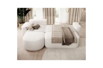 Sektionssofa Eltap Aurumm 285x92x180 cm - Paolli 01 Hvid, Venstre - Møbler - Sofaer - Sovesofaer
