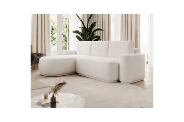 Sektionssofa Eltap Aurumm 285x92x180 cm - Paolli 01 Hvid, Venstre - Møbler - Sofaer - Sovesofaer