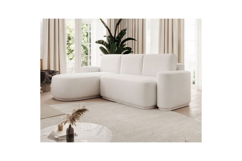 Sektionssofa Eltap Aurumm 285x92x180 cm - Paolli 01 Hvid, Venstre - Møbler - Sofaer - Sovesofaer