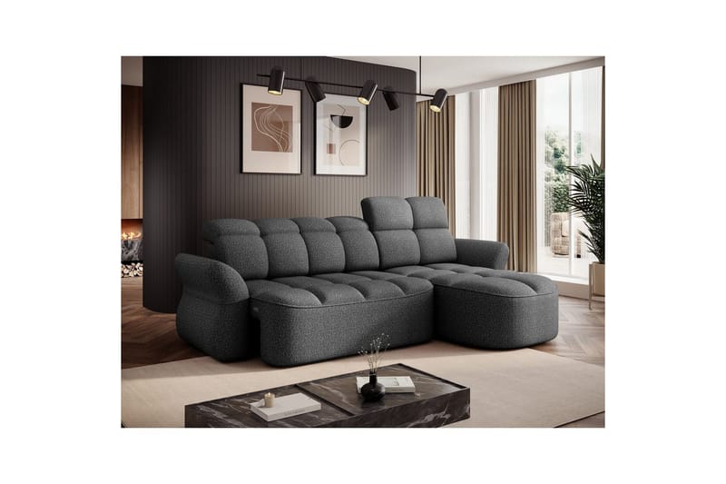 Sektionssofa Eltap Beneth 301x115x185 cm - Breona 04, Grå, Højre - Møbler - Sofaer - Sovesofaer