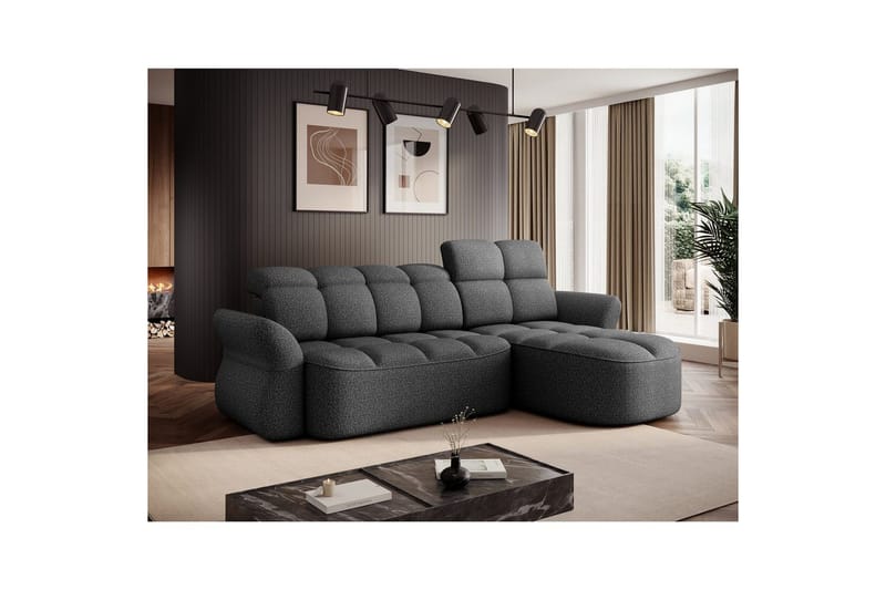 Sektionssofa Eltap Beneth 301x115x185 cm - Breona 04, Grå, Højre - Møbler - Sofaer - Sovesofaer