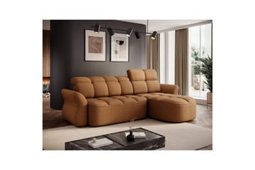 Sektionssofa Eltap Beneth 301x115x185 cm - Breona 45, Gul, Højre - Møbler - Sofaer - Sovesofaer
