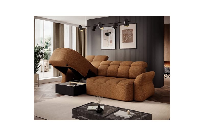 Sektionssofa Eltap Beneth 301x115x185 cm - Breona 45, Gul, Venstre - Møbler - Sofaer - Sovesofaer