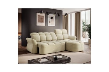 Sektionssofa Eltap Beneth 301x115x185 cm - Monolith 04, Beige, Højre - Møbler - Sofaer - Sovesofaer